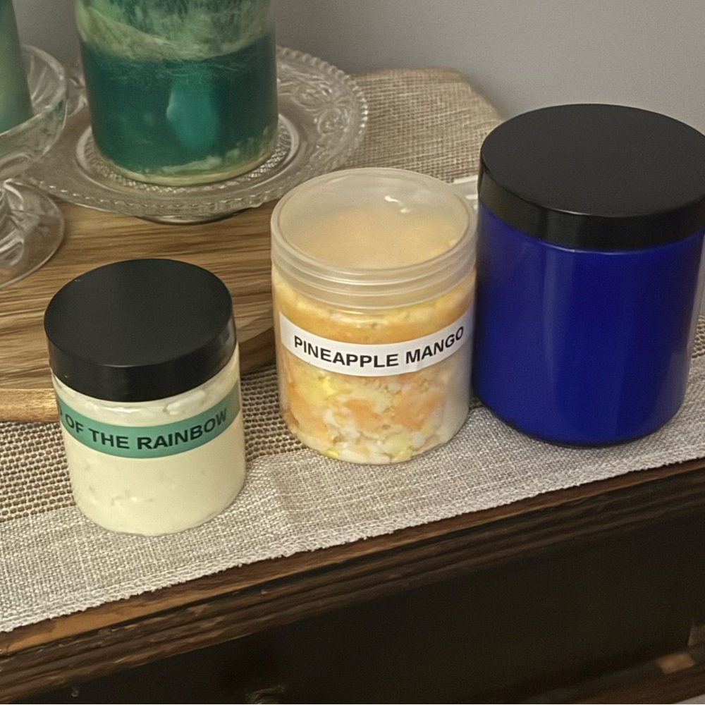 Body butter great for dry crack skin and made with all natural products